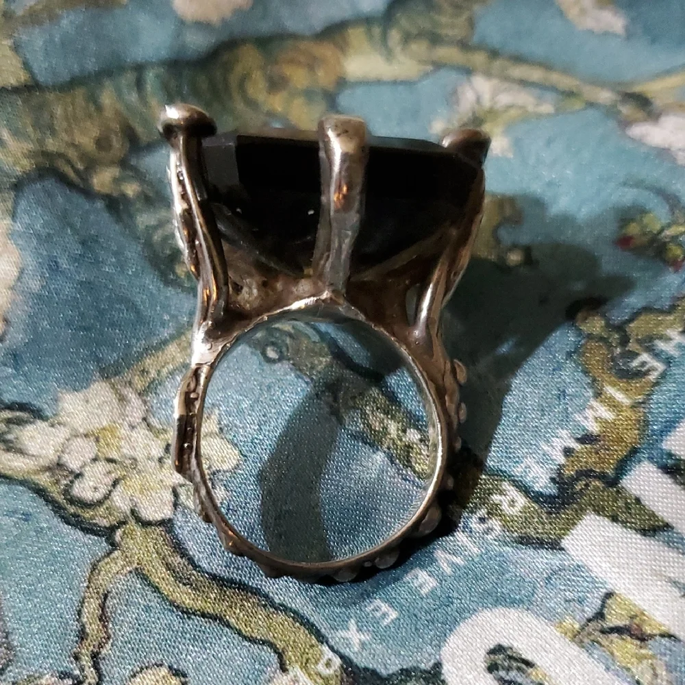 Smokey Topaz and Sterling Silver Gemstone Ring  7.5 - Picture 4 of 8